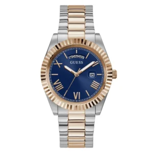 Guess Connoisseur Blue Round Dial Quartz Analog Men Watch