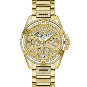 Guess Queen Champagne Round Dial Multi-function Women Watch