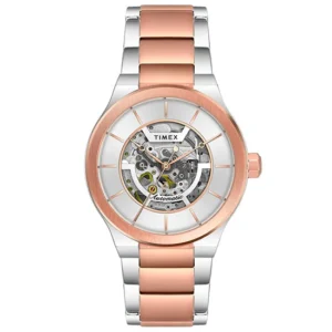 Timex E Class Silver Round Dial Quartz Analog Men Watch
